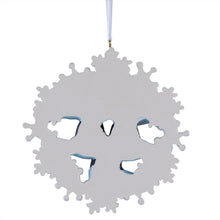 Load image into Gallery viewer, Personalized Christmas Ornament Penguin with Snowflake Family 5
