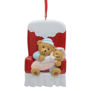 Personalized Christmas Ornament Bear Feeding Ornament
