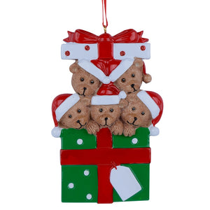 Christmas Personalized Ornament Bear Gift Family 5