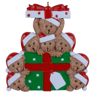 Christmas Personalized Ornament Bear Gift Family 8