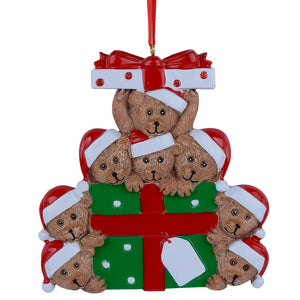 Christmas Personalized Ornament Bear Gift Family 8