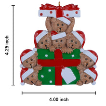 Load image into Gallery viewer, Christmas Personalized Ornament Bear Gift Family 8
