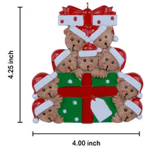 Load image into Gallery viewer, Christmas Personalized Ornament Bear Gift Family 9
