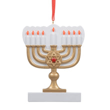 Load image into Gallery viewer, Personalized Christmas Gift Family Unity Menorah Handcrafted Christmas Decor
