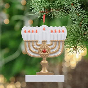Personalized Christmas Ornament Menorah