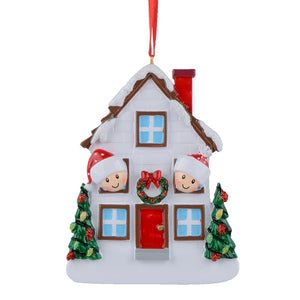 Personalized Christmas Ornament Holiday House Family 2