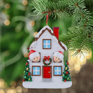 Personalized Christmas Ornament Holiday House Family 2