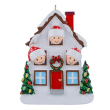 Load image into Gallery viewer, Personalized Christmas Ornament Holiday House Family 3
