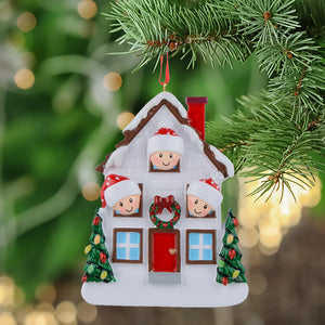 Personalized Christmas Ornament Holiday House Family 3