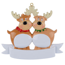Load image into Gallery viewer, Christmas Personalized Ornament Reindeer Family 2
