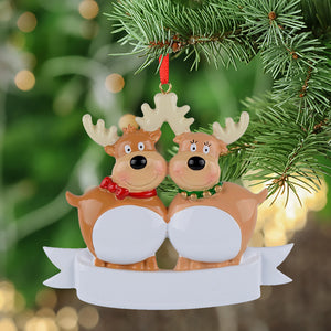 Christmas Personalized Ornament Reindeer Family 2