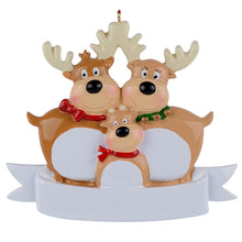 Load image into Gallery viewer, 2024 Personalized Christmas Ornament Gift Reindeer Family 3
