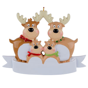 Personalized Christmas Gift for Family Reindeer Family 4