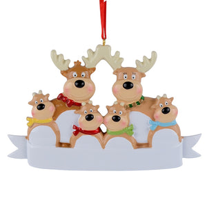 Christmas Personalized Ornament Reindeer Family 6