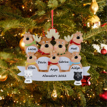 Load image into Gallery viewer, Christmas Personalized Ornament Reindeer Family 7
