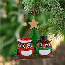 Load image into Gallery viewer, Personalized Christmas Ornament Owl Family 2
