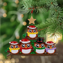 Load image into Gallery viewer, Personalized Gift Christmas Ornament Owl Family 5
