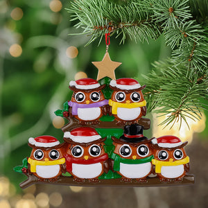 Personalized Christmas Gift Christmas Tree Decorationi Ornament Owl Family 6
