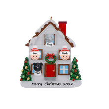 Load image into Gallery viewer, Personalized Christmas Ornament Holiday House Family 2
