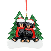Load image into Gallery viewer, Personalized Gift Christmas Decoration Family Ornament Black Bear Family 2
