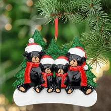 Load image into Gallery viewer, Customize Christmas Gift Family Ornament Black Bear Family 4
