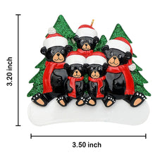 Load image into Gallery viewer, Customize Christmas Ornament Gift Black Bear Family 5
