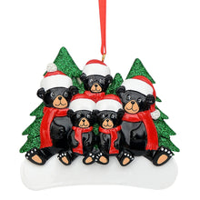 Load image into Gallery viewer, Customize Christmas Ornament Black Bear Family 5
