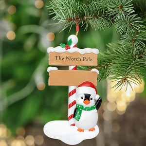 Customized Family Ornament Christmas Gift North Pole Penguin Family 1