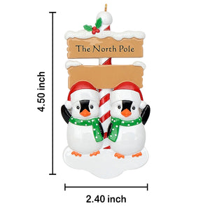 2024 Customized Ornament Christmas Gift for Family North Pole Penguin Family 2