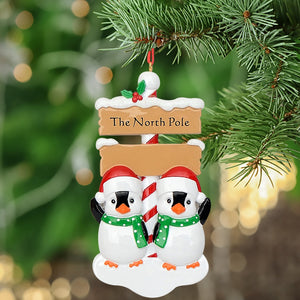 2024 Customized Ornament Christmas Gift for Family North Pole Penguin Family 2