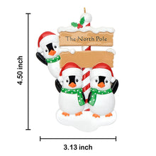 Load image into Gallery viewer, Customized Gift Christmas Decoration Ornament North Pole Penguin Family 3
