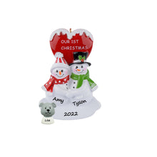 Load image into Gallery viewer, Personalized  Christmas Ornament Snowman Couple Ornament
