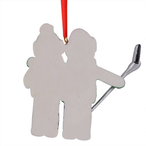 Personalized Christmas Ornament Selfie Snowman Family 2