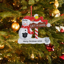 Load image into Gallery viewer, Personalized  Christmas Ornament Let It Snow
