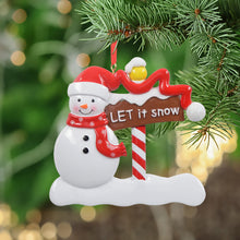 Load image into Gallery viewer, Personalized  Christmas Ornament Let It Snow
