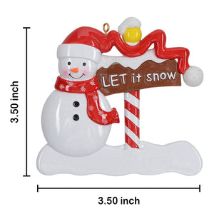Personalized  Christmas Ornament Let It Snow