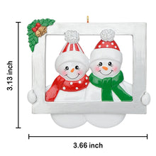 Load image into Gallery viewer, Customized Christmas Ornament Snowman Frame Family 2
