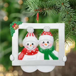 2023 Personalized Christmas Gift Family Ornament Snowman Frame Family 2