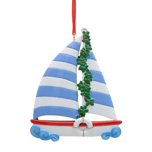 Maxora Personalized Gift Christmas Sport Ornaments Sailboat