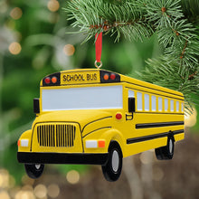 Load image into Gallery viewer, Personalized Gift Christmas Ornament School Bus
