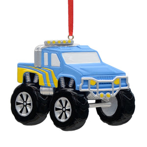 Personalized Christmas Gift for Kids Monster Truck Blue