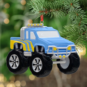 Personalized Christmas Gift for Kids Monster Truck Blue