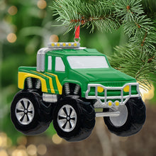 Load image into Gallery viewer, Customize Gift for Boy Christmas Ornament Monster Truck Green
