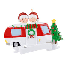 Load image into Gallery viewer, Customized Christmas Ornament RV Trailer Family 2
