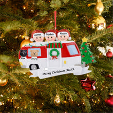 Load image into Gallery viewer, Customized Christmas Ornament RV Trailer Family 3
