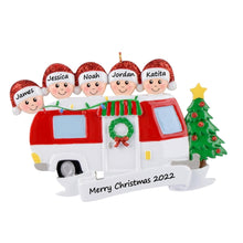 Load image into Gallery viewer, Customized Christmas Ornament RV Trailer Family 5
