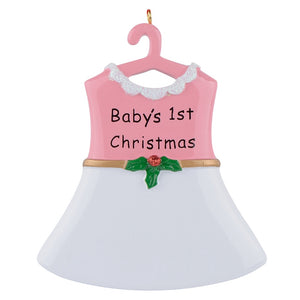 Maxora Christmas Baby Girl Gift Personalized Ornament Baby Girl Suit