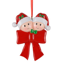 Load image into Gallery viewer, Customize Holiday Gift Christmas Ornament Bow Family 2
