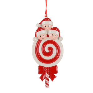 Personalized Christmas Ornament Lollipop Family 3