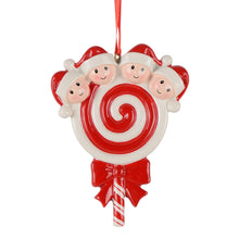 Load image into Gallery viewer, Personalized Gift Christmas Ornament Lollipop Family 4
